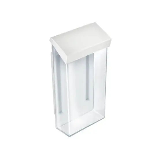 Azar Displays Outdoor Adhesive Wall Mount Trifold Brochure Holder w/ White Lid for 4"W x 9"H Literature, 2-Pack image {1}