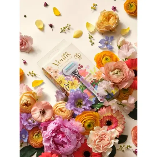 Rifle Paper Co. + Venus Deluxe Smooth Sensitive Razor + 2 Refills image {2}