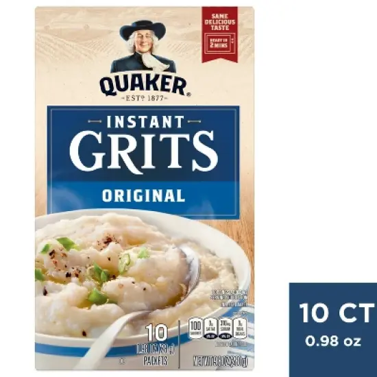 Quaker Instant Grits Plain - 10ct/9.8oz image {5}