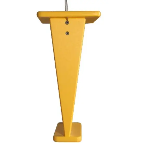 JCS Wildlife Finch Feeder &ndash; Recycled Yellow Poly Lumber, V-Shaped Design, Stainless Steel Mesh, 5-Cup Nyjer/Thistle Capacity &ndash; Easy to Clean, Made in image {4}