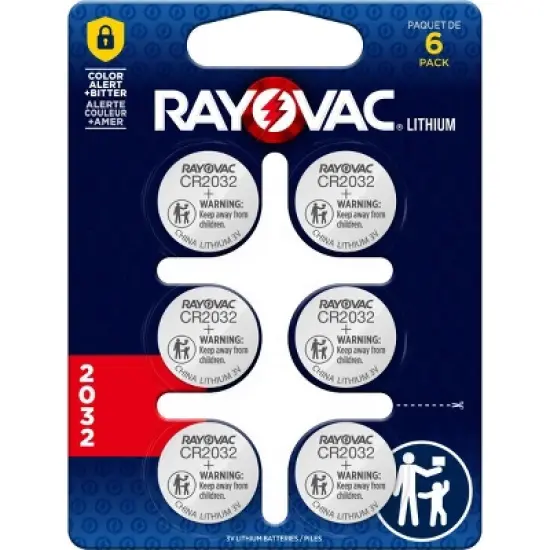 Rayovac CR2032 Batteries 6pk - Lithium Coin Battery image {7}