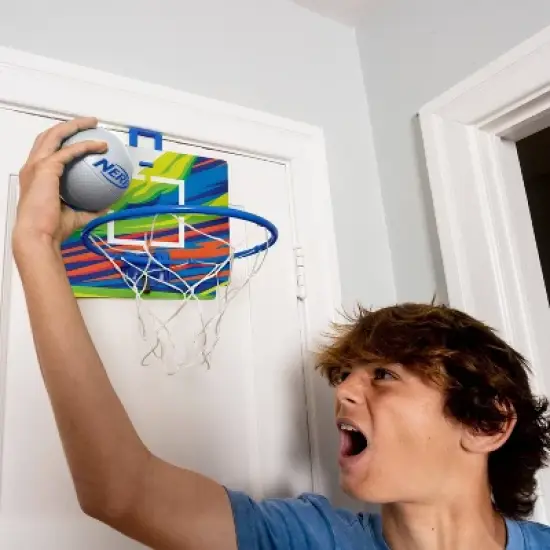 NERF NERF NERFOOP Mini OTD Hoop Over the door Basketball Hoops image {1}