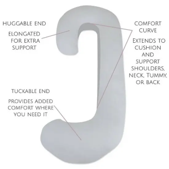 Leachco Snoogle Signature Support Pillow - Gray image {3}
