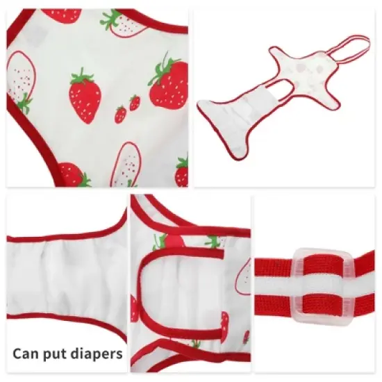 Unique Bargains Dog Diapers for Female Dog Period Washable Reusable with Adjustable Suspender image {1}