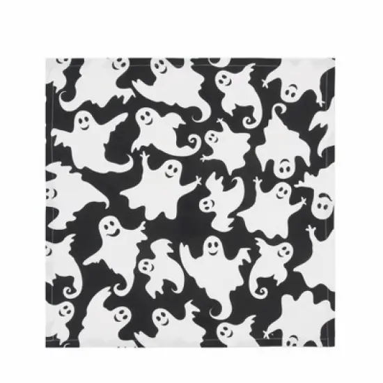 C&F Home Hey Boo Ghosts Halloween 100% Cotton Cloth Napkins Set of 6 image {3}