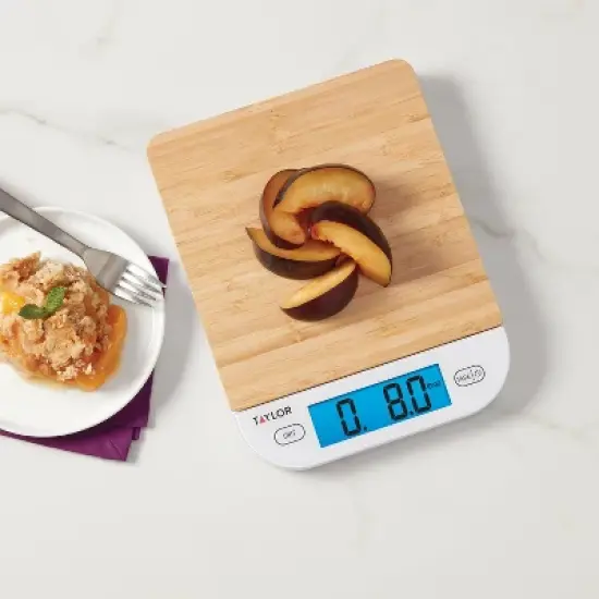 Taylor Digital Kitchen 15lb Food Scale Eco-Friendly Bamboo&nbsp; image {6}