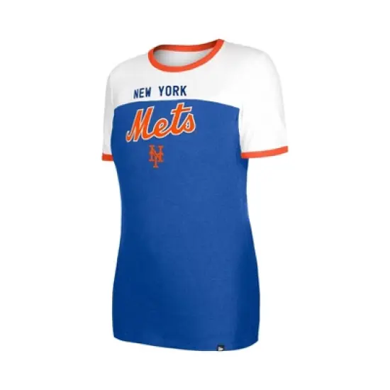MLB New York Mets Women's Bi Blend Ringer T-Shirt image {6}