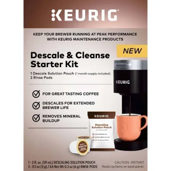 Keurig Descale and Cleanse Starter Kit: Coffee Maker Parts & Accessories, Descaling Solution for Keurig Slim image {6}
