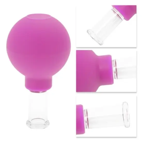 Unique Bargains Convenient Cupping Facial Tool Purple 1 Pc image {2}