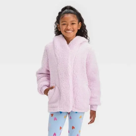  Girls' Cozy Faux Shearling Jacket - Cat & Jack&trade; image {4}