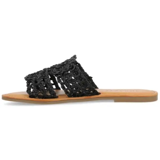 Journee Collection Womens Lissia Tru Comfort Foam Slip On Slide Flat Sandals image {1}