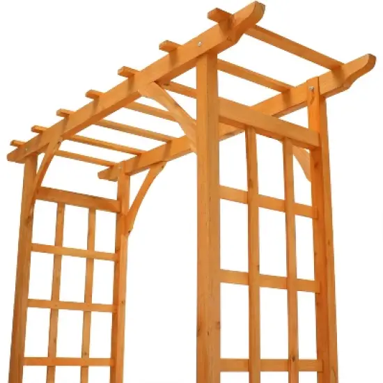 Sunnydaze Durable Wooden Arbor For Gardening, Walkways, and Wedding Decor with Weatherproof Finish - 78" image {2}