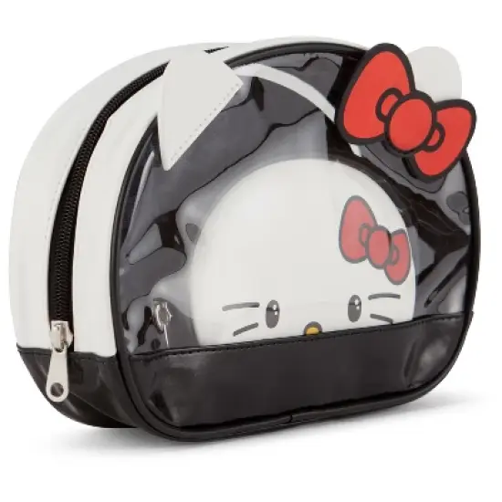 Hello Kitty 3 PC Cosmetic Case Set - Clear Black image {3}