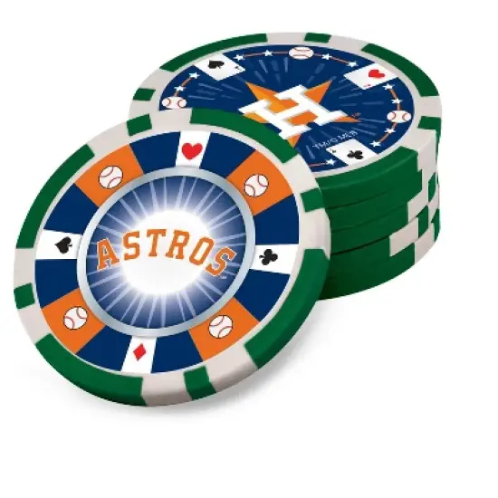 MasterPieces Casino Style 300 Piece Poker Chip Set - MLB Houston Astros image {3}
