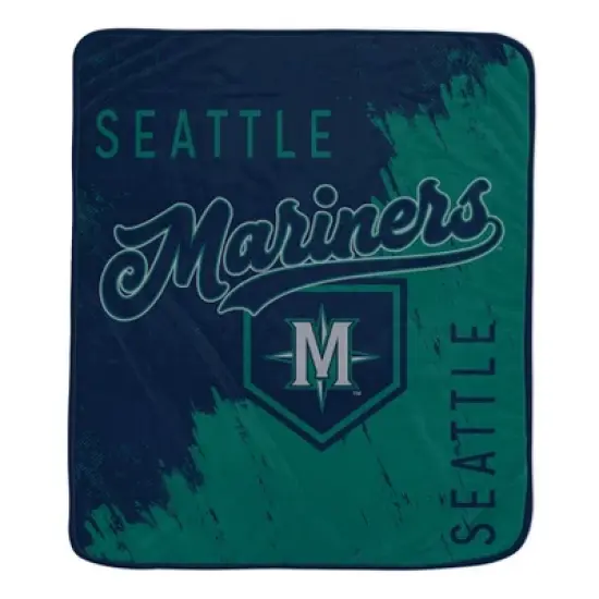 MLB Seattle Mariners Painted Plate Ultra Soft Blanket: Sports Team Logo Throw image {3}