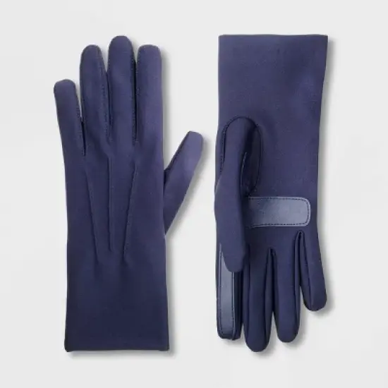 Isotoner Adult Spandex Gloves - Navy Blue  image {3}