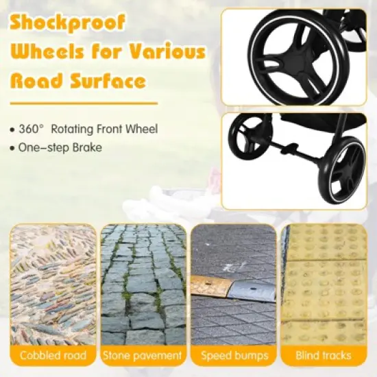 Infans High Landscape Baby Stroller Pushchair w/ Expandable & Footmuff Canopy image {3}