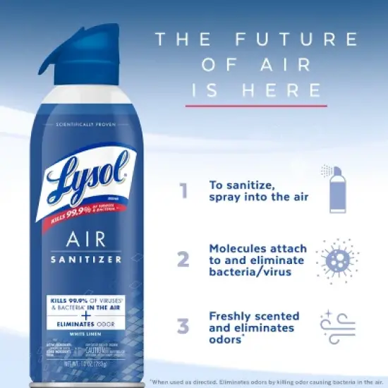 Lysol Air Sanitizing Spray - White Linen - 10oz image {4}
