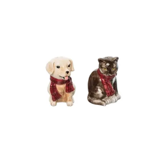 Gallerie II Christmas Dog and Cat Salt & Pepper Shakers Set of 2 image {4}