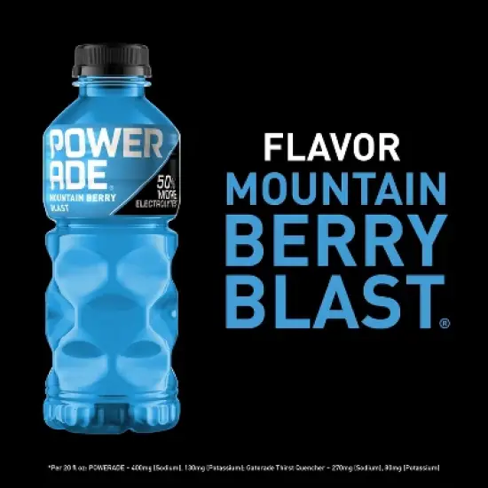 POWERADE Mountain Berry Blast Sports Drink - 8pk/20 fl oz Bottles image {2}