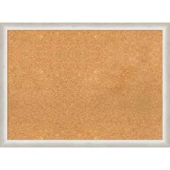 30"x22" Two Tone Wood Frame Cork Board Silver - Amanti Art image {12}