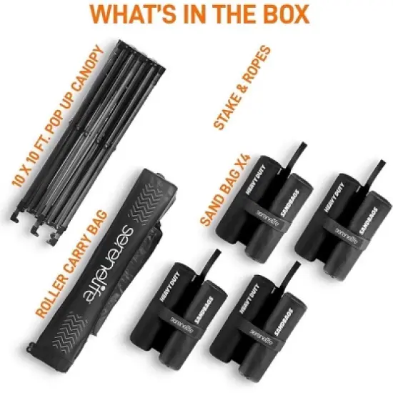 SereneLife Pop-Up Canopy Tent with Adjustable Height image {7}