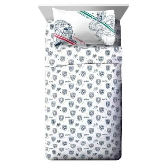 Twin Harry Potter Kids' Bed in a Bag Gray: Comforter Set with Pillowcase & Sheets, Microfiber, Teen & Kids Bedding image {2}