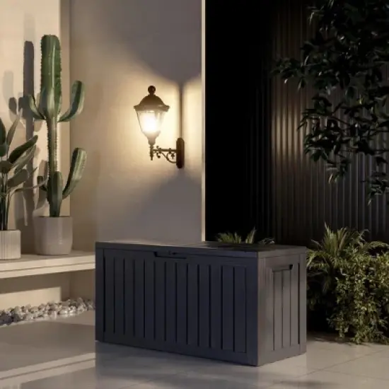 Decksplore 80 Gallon Deck Box Indoor/Outdoor Storage Box  Space-Saving All-Weather image {11}