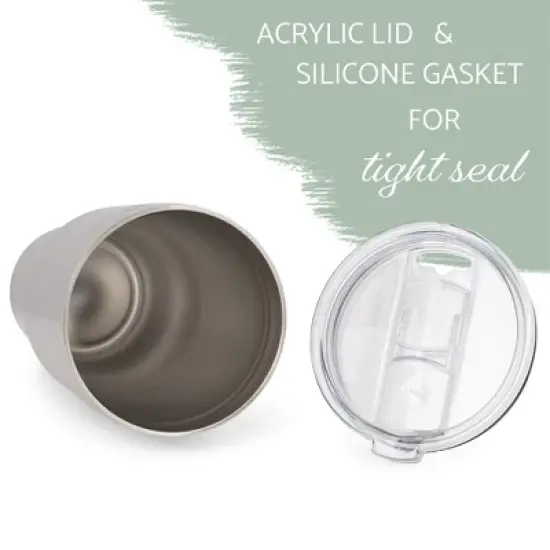 100 North 30 Ounce Stainless Steel On the Go Travel Tumbler With Push Top Lid, Basketball Sketch Silver image {3}