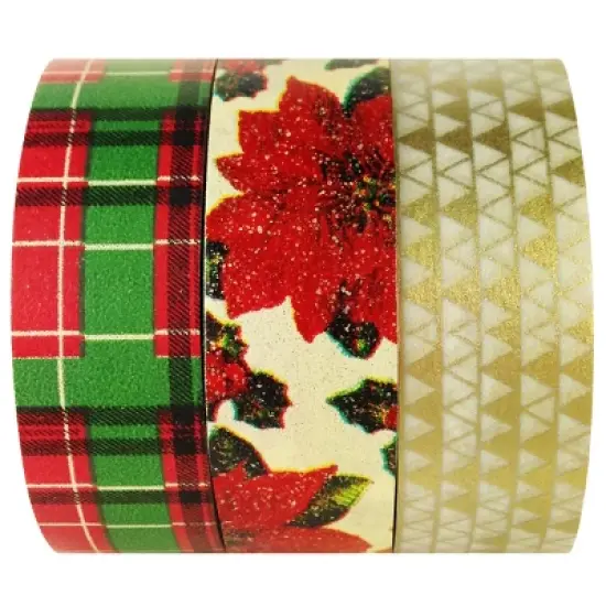 Wrapables Tis The Season Japanese Washi Masking Tape (Set of 3) image {3}