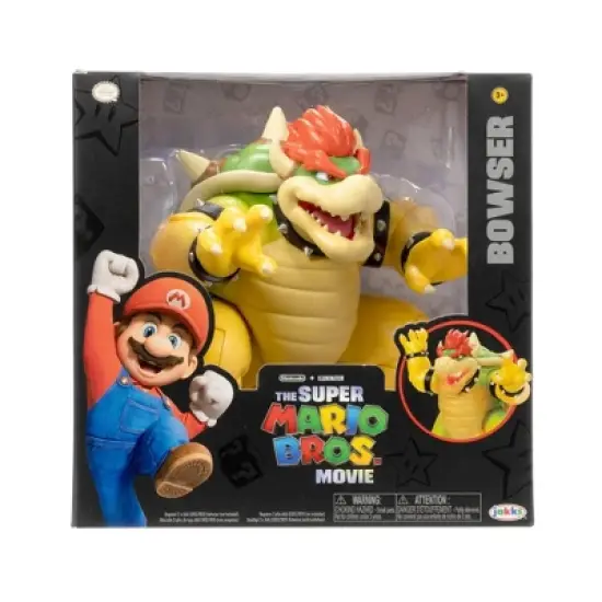 Nintendo The Super Mario Bros. Movie Bowser Figure with Fire Breathing Effect image {1}