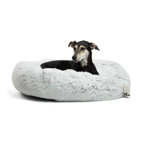 Best Friends by Sheri Donut Shag Frost Dog Bed - Off-White image {4}