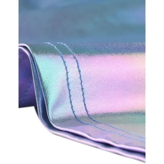 Allegra K Women's Metallic Shiny Holographic Bodycon Mini Skirt image {4}