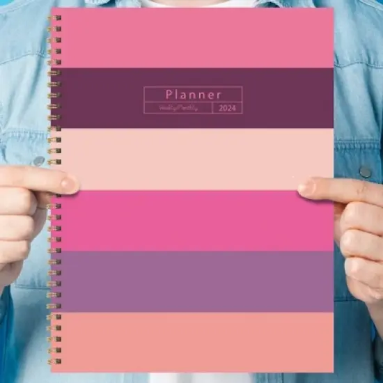 TF Publishing 2024 Weekly/Monthly Planner 11"x9" Pink Plum Blush & Petal image {7}