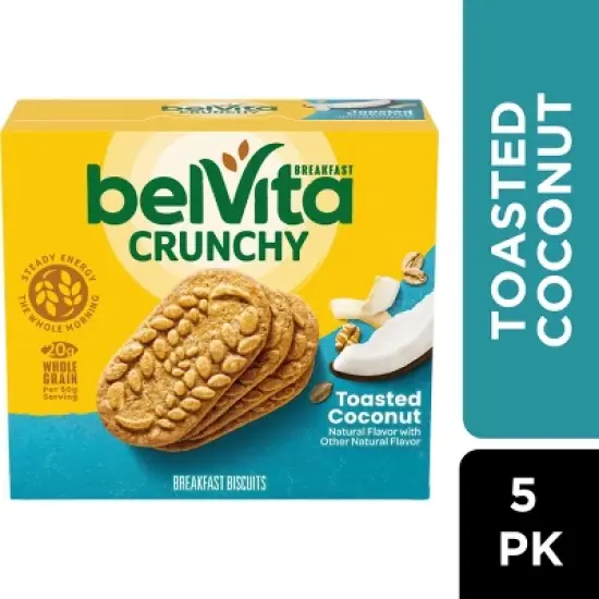 BelVita Toasted Coconut Breakfast Biscuits - 8.8oz/5pk image {14}