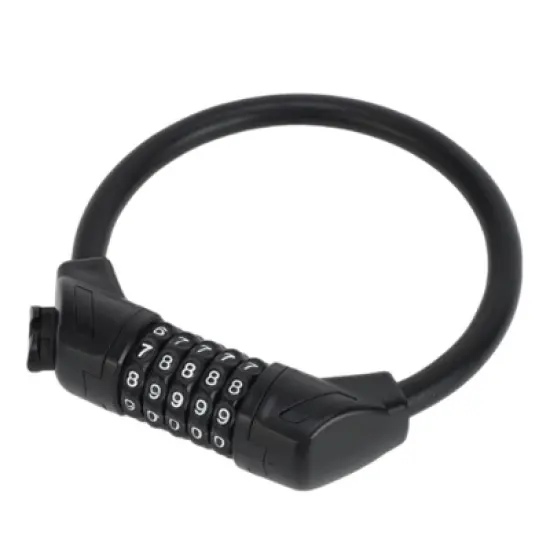 Unique Bargains Bicycle Padlock Cable Lock Spiral Lock 5 Digit Resettable Bike Cable Lock image {6}