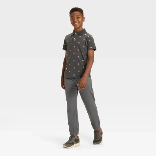 Boys' Short Sleeve Soccer Ball Printed T-Shirt - Cat & Jack&trade; Charcoal Gray image {2}