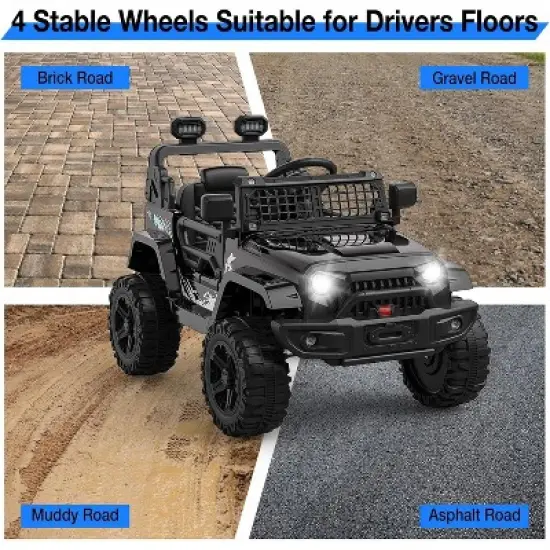 12V Kids Ride-On Truck Car, Electric Off-Road Vehicle with Parent Remote Control, 3 Speed, ASTM Certified Battery Powered Toy for Toddlers image {5}