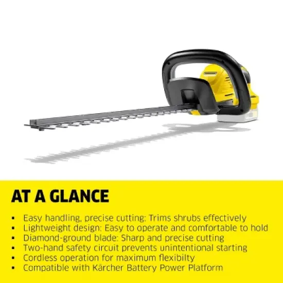 Karcher HGE 18-45 Battery Cordless Hedge Trimmer Tool Only image {1}