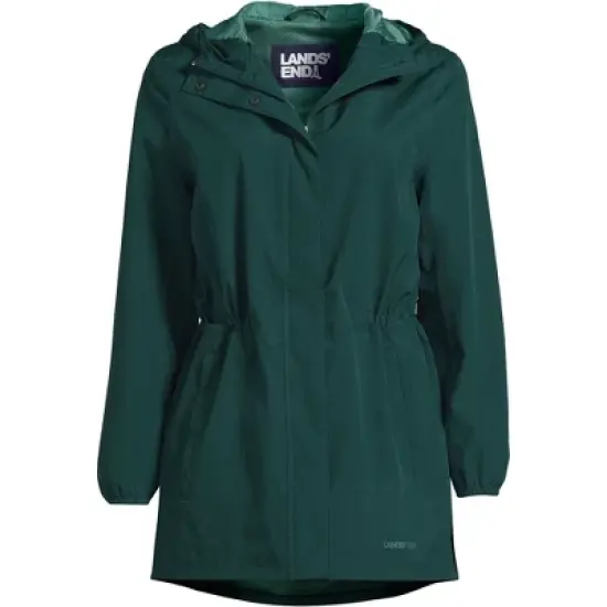 Lands' End Women's Waterproof Hooded Packable Raincoat image {8}