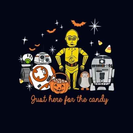 Girl's Star Wars Halloween Here for Treat Friends T-Shirt image {1}