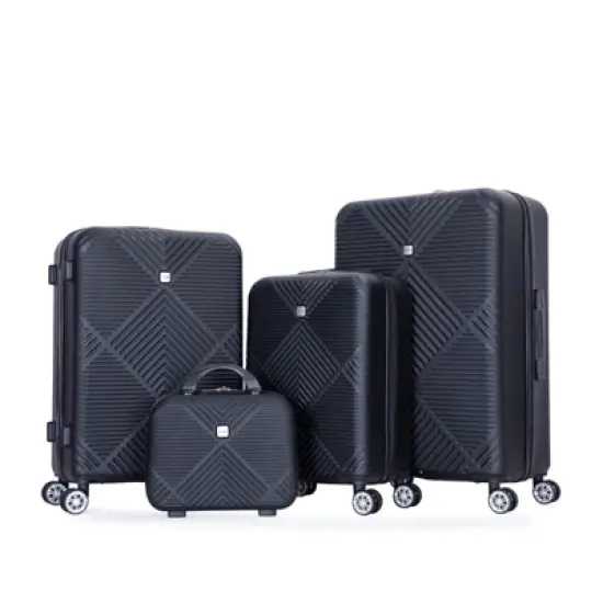 Dexmalle 4-piece ABS lightweight suitcase image {1}
