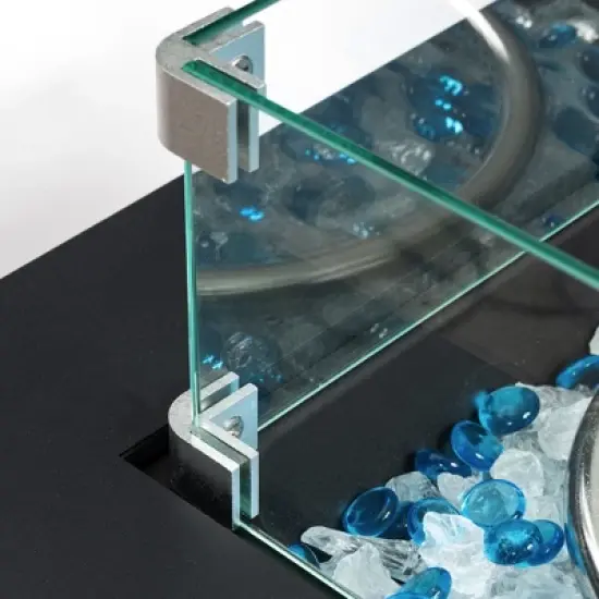 Christopher Knight Home Enid 40,000 BTU 21.7&rdquo; Square Propane PE Wicker and Steel Fire Pit Table with Rain Cover image {4}