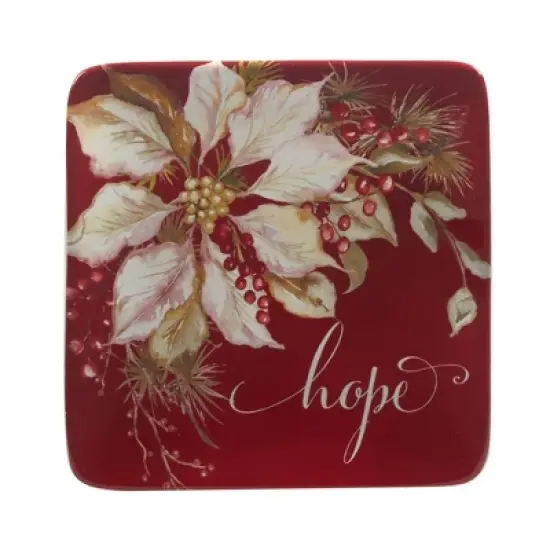 Certified International Set of 4 Winters Joy Assorted Canape Plates image {2}