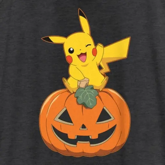 Women's Pokemon Halloween Jack-O'-Lantern Pikachu Racerback Tank Top image {1}