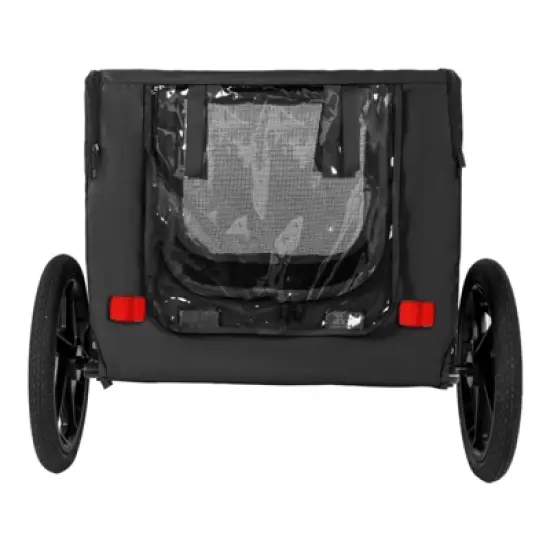 RISOKEYS 16-Inch Foldable Pet Bike Trailer - with Universal Hitch & All-Terrain Wheels, Portable for Road Trips and Daily Rides,for Small Dogs image {10}