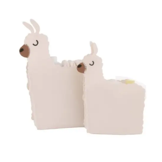 Little Love by NoJo White Llama Felt Storage Caddy - 2pc image {1}