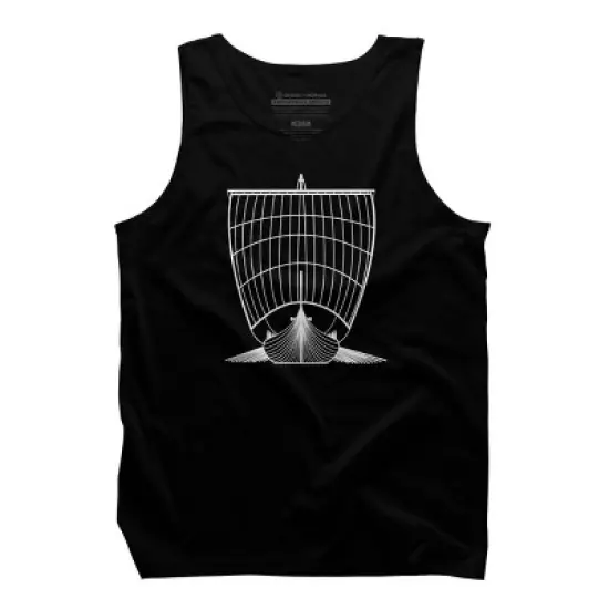 Men's Design By Humans Viking longship By gegogneto Tank Top image {2}