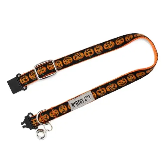 The Worthy Dog Jack-O-Lantern Breakaway Adjustable Cat Collar image {1}