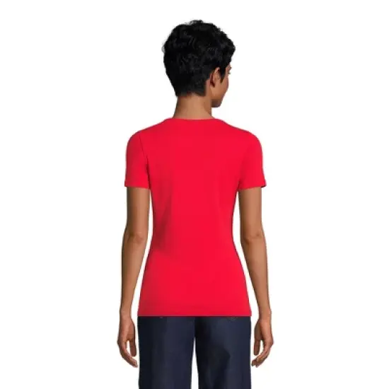 Lands' End Women's Tall All Cotton Short Sleeve Crewneck T-shirt image {1}